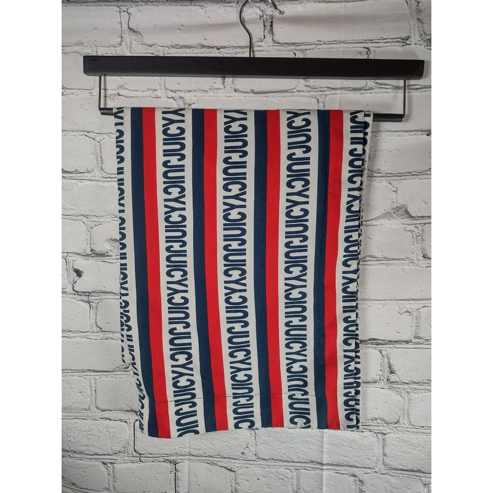 Juicy couture standard size pillow shams red white blue